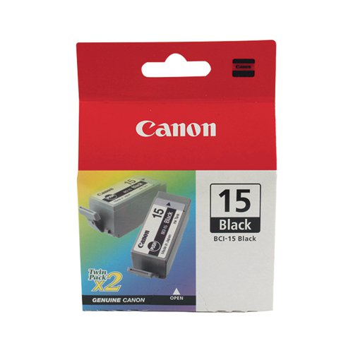Canon BCI-15BK Black Twin Cartridges