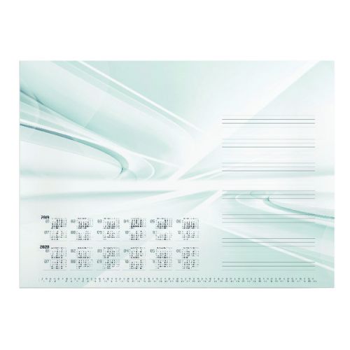 Durable Bright Curves Calendar Desk Mat Refill 570 X 410mm 7324