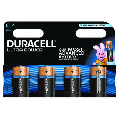 Duracell Size C Ultra Battery Pk4