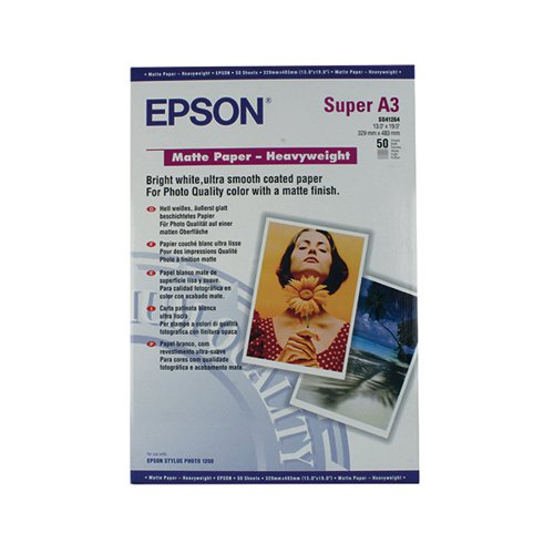 Epson C13S041264 Matte Heavyweight Paper A3Plus Pack 50
