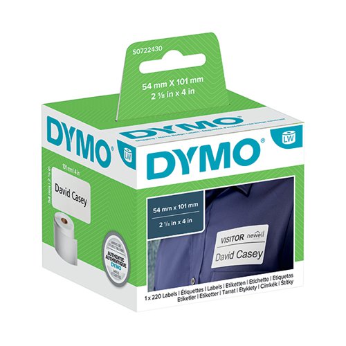 Dymo LabelWriter Shipping  Name Badge Labels White 54x101
