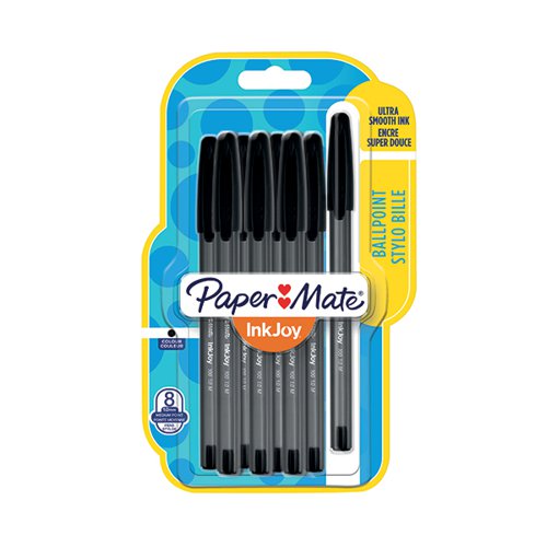 PaperMate Inkjoy 100 Capped Ballpoint Pens Medium Black (Pack of 8) 1956739  - Office Supplies - Pens, Pencils &amp; Writing Supplies - Ball Point  Pens - GL56739