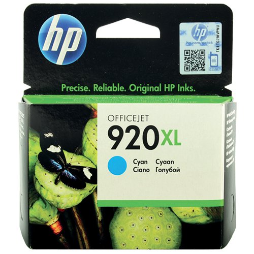 HP 920XL OfficeJet Inkjet Cartridge High Yield Cyan CD972AE