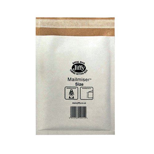 Jiffy+Mailmiser+Size+5+260x345mm+White+MM-5+%28Pack+of+50%29+JMM-WH-5