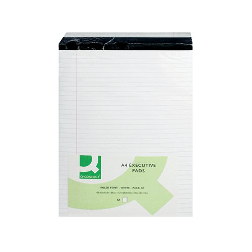 Q-Connect Ruled Stitch Bound Executive Pad 104 Pages A4 White (Pack of 10) KF01386