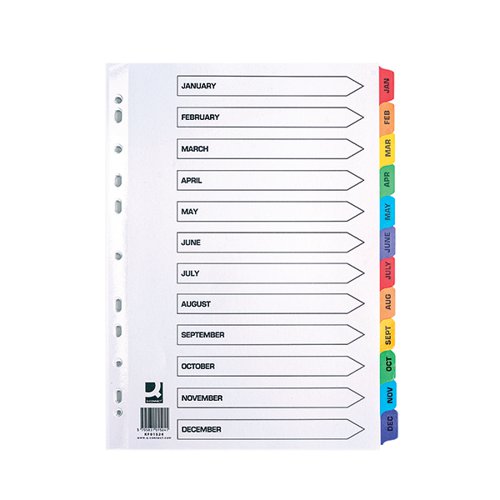 STATIONERY FILES AND FILING FOR Q CONNECT CLASSIC DIVIDERS 12 PART 