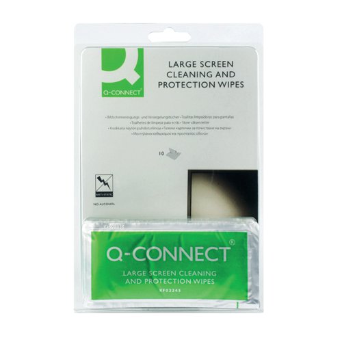 Q-Connect Large Screen/Protection Wipes (Pack of 10) KF02245A