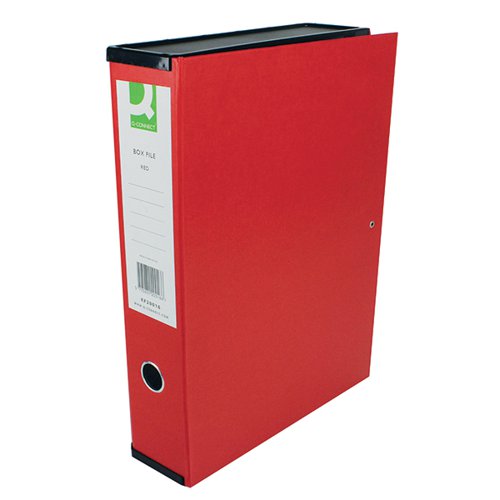 Q-Connect 75mm Box File Foolscap Red (Pack of 5) 31818KIN0