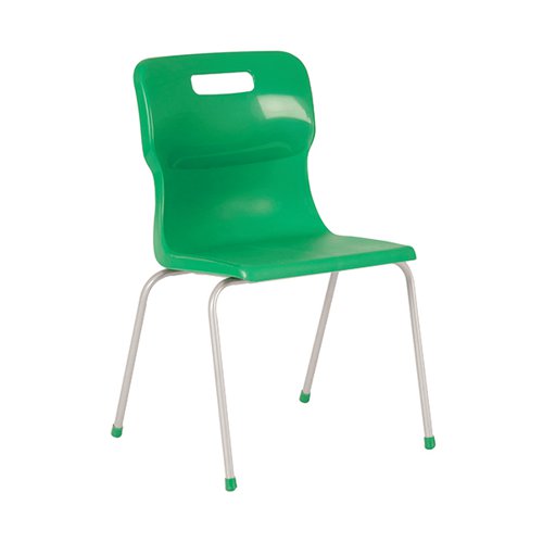 Titan 4 Leg Polypropylene School Chair Size 3 Green