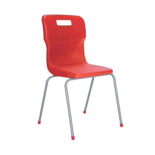 Titan 4 Leg Classroom Chair 497x477x790mm Red KF72189