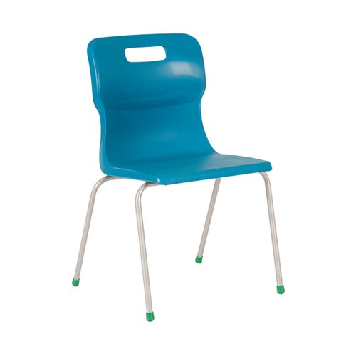 Titan 4 Leg Classroom Chair 497x495x820mm Blue KF72195
