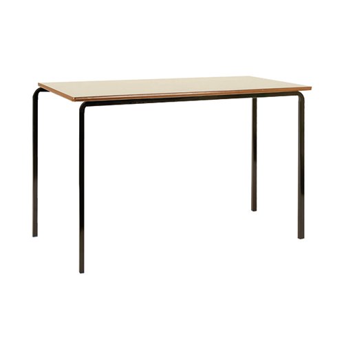 Jemini MDF Edged Class Table W1100 x D550 x H710mm Beech/Black (Pack of 4) KF74552