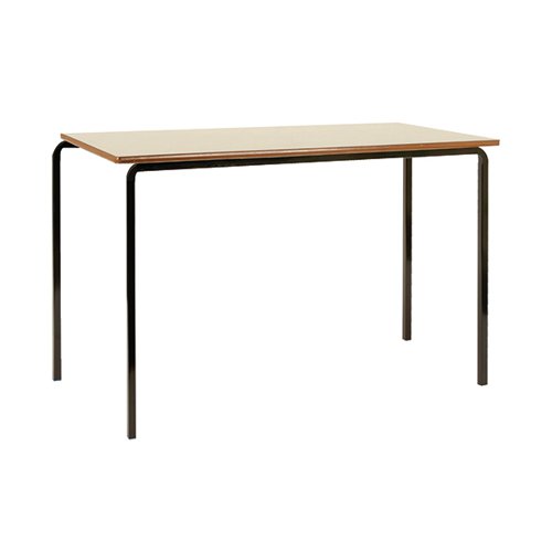 Jemini MDF Edged Class Table W1100 x D550 x H760mm Beech/Black (Pack of 4) KF74554