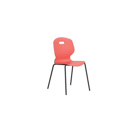 Titan Arc Four Leg Classroom Chair Size 5 Coral KF77790