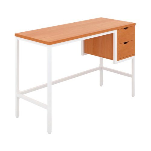 Jemini Soho Computer Desk with 2 Drawers 1200x480x770mm Beech/White KF90927