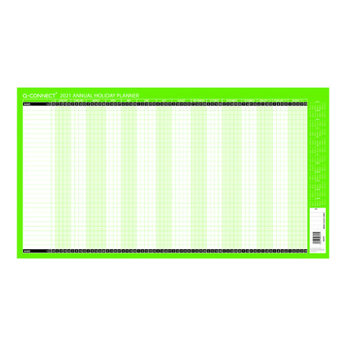 Q-Connect Holiday Planner Unmounted 754 x 410mm 2021 KFAHP21