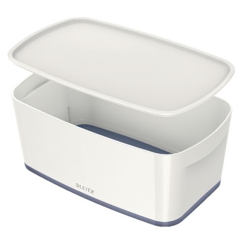 Leitz MyBox Small with Lid WOW White Grey