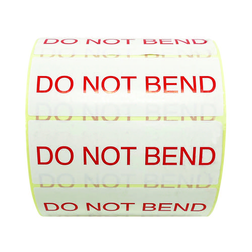 Do Not Bend Thermal Transfer Labels 101mm x 36mm 1000 Per Roll MA07626