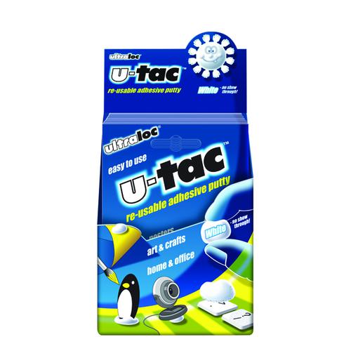 Ultraloc U-Tac Re-Usable Adhesive Putty White (Pack of 12) SUUT12