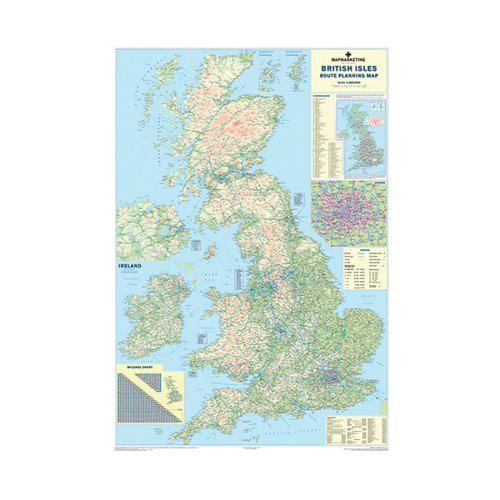 Map Marketing British Isles Motoring Laminated Map BIM