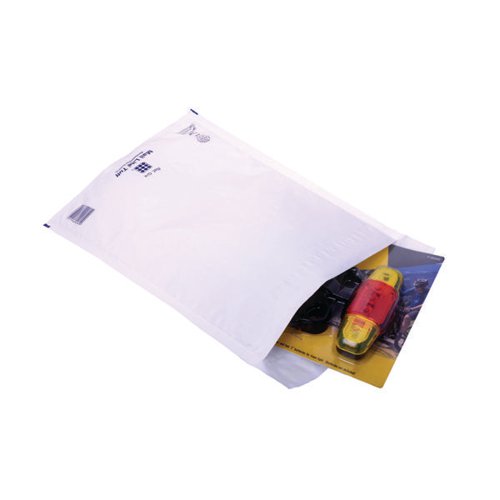 Ampac Envelopes 230x345mm Extra Strong Polythene Padded Bubble Lined White (Pack of 100) KSB-3