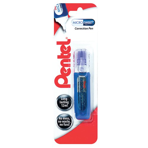 Pentel Micro Correct Blister Card (Pack of 12) XZL31-W