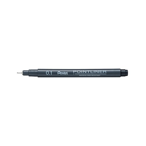 Pentel Pointliner Pigment Liner 0.1mm Black (Pack of 12) S20P-1A
