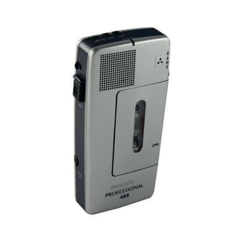 Philips Silver Pocket Memo Voice Activated Mini Cassette Recorder LFH0488
