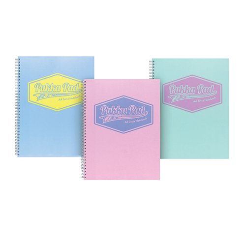 Pukka A4 Pastel Jotta Notebook Blue/Pink/Mint PK3