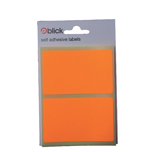Blick Fluorescent Labels in Bags 50x80mm 8 Per Bag Orange (Pack of 160) RS010852