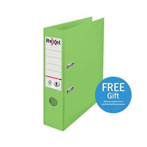 Rexel Choices A4 PP Lever Arch File Green PK10