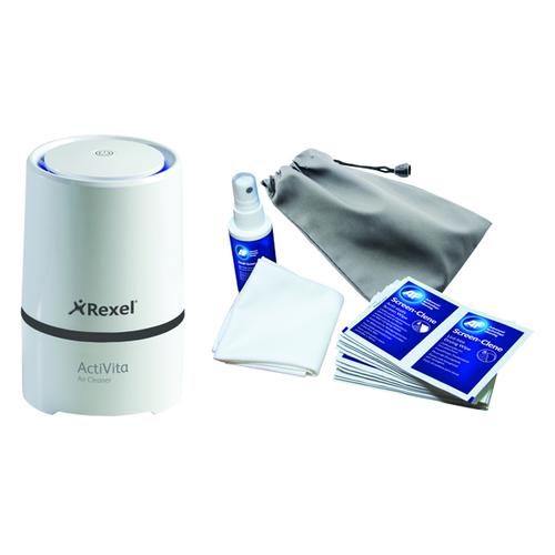 Rexel Activita Air Cleaner with FOC AF Hot Desk Cleaning Kit RX810186