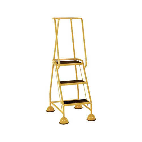 Yellow 3 Tread Step Ladder (Load capacity: 125kg) 385137