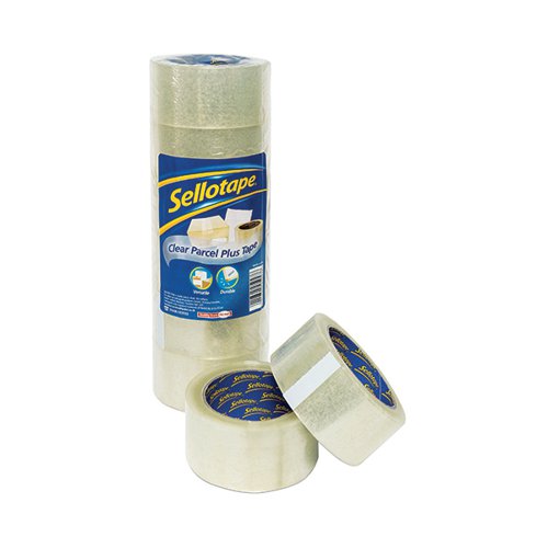 Sellotape Poly Packaging Tape 50mmx66m Clear (Pack of 6) 1445171