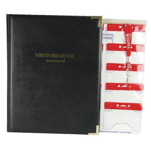 Identibadge Visitors Book Set with Visitor Lanyards IBSSC4