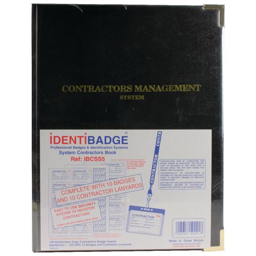 Identibadge Contractor Book Set with Lanyards IBSSC5