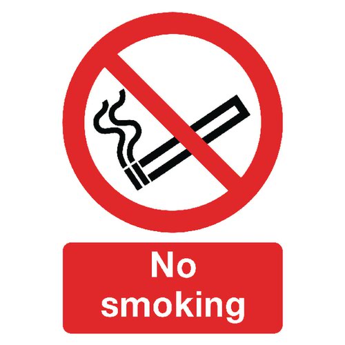 Safety Sign No Smoking A4 Self-Adhesive (Conforms to BS EN ISO 7010) ML02079S