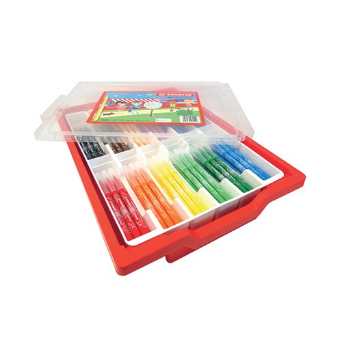 Stabilo Power Felt Tip Pens Classpack with Gratnell Tray Assorted (Pack of  144) F028144N - Office Supplies - Pens, Pencils &amp; Writing Supplies  - Water Based Markers - SS28144