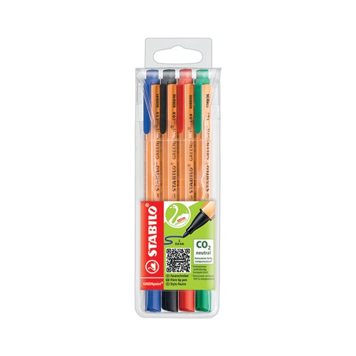Stabilo GREENpoint Sign Pen Assorted (Pack of 4) 6088/4