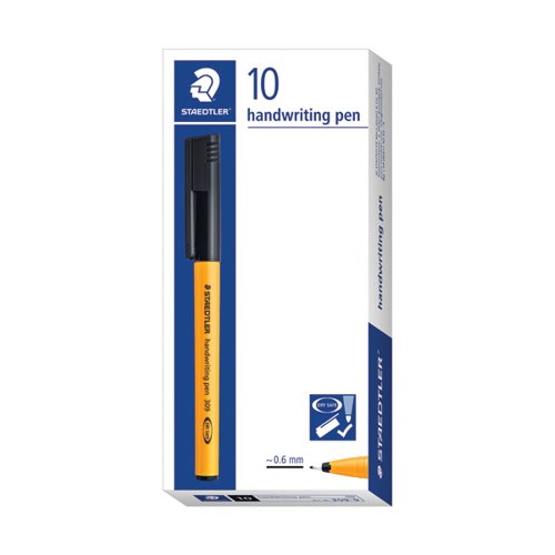 Staedtler+Handwriting+Fineliner+Black+%28Pack+of+10%29+309-9