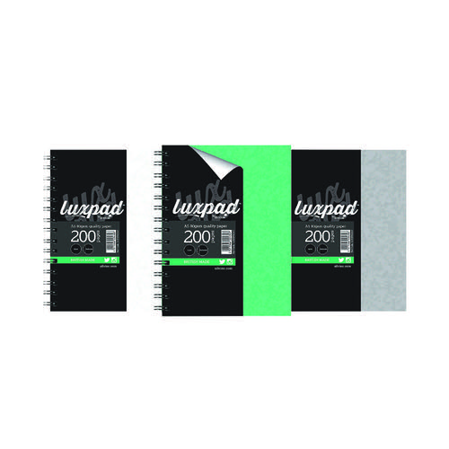 Silvine Luxpad Hardback Wire Notebook A5 Plus (Pack of 3) LUXSPA5AC