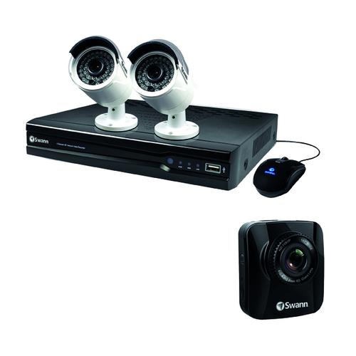 Swann 4 Channel 2 Camera NVR CCTV Kit + Free Dash Cam SWN800001