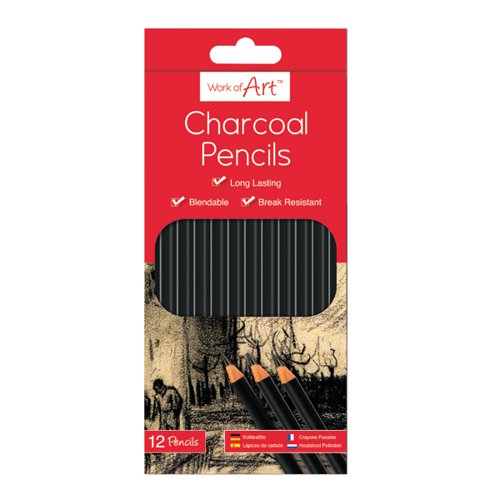 Work of Art Charcoal Pencils (Pack of 12) TAL05148