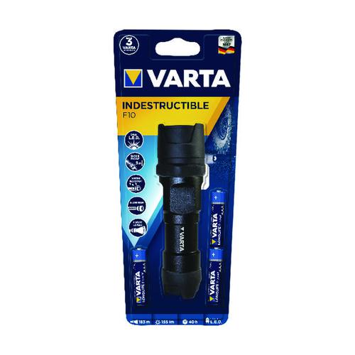 Varta Indestructible 1 Watt LED Torch Black 18700101421