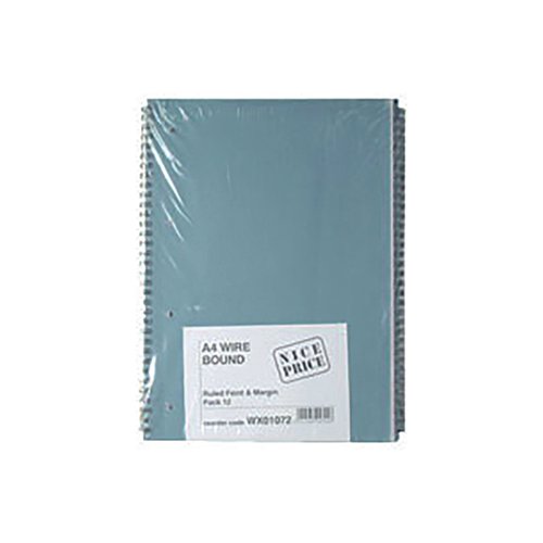 Blue Bound A4 Spiral Pad 80 leaf (Pack of 12) WX01072