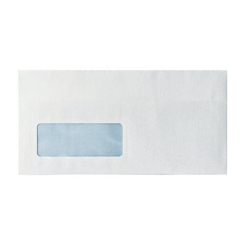 Envelope DL Window 80gsm Self Seal White (Pack of 1000) WX3455