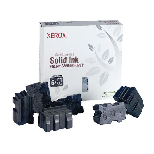 Xerox 108R00749 Black Solid Ink 14K 6 Pack