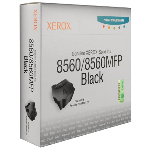 Xerox Phaser 8560/8560MFP Black Solid Ink Stick (Pack of 6) 108R00727 Xerox Phaser 8560/8560MFP Black Solid Ink Stick (Pack of 6) 108R00727