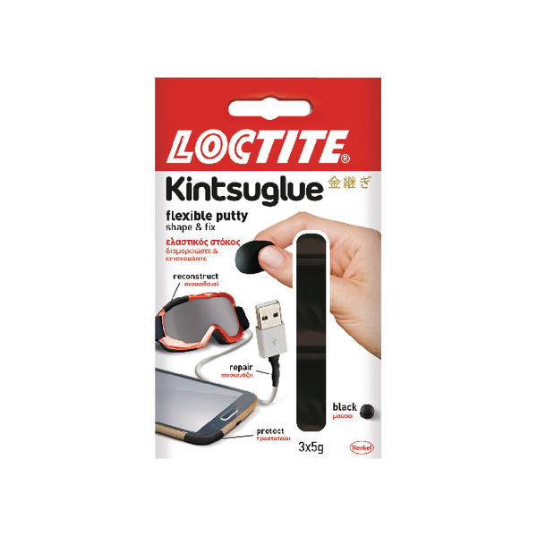 Loctite Kintsuglue Putty 5g Black (Pack of 3) 2239183 Loctite Kintsuglue Putty 5g Black (Pack of 3) 2239183