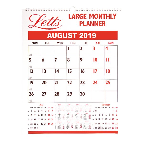 Letts Large Monthly Planner 2019 5-TLMP Letts Large Monthly Planner 2019 5-TLMP